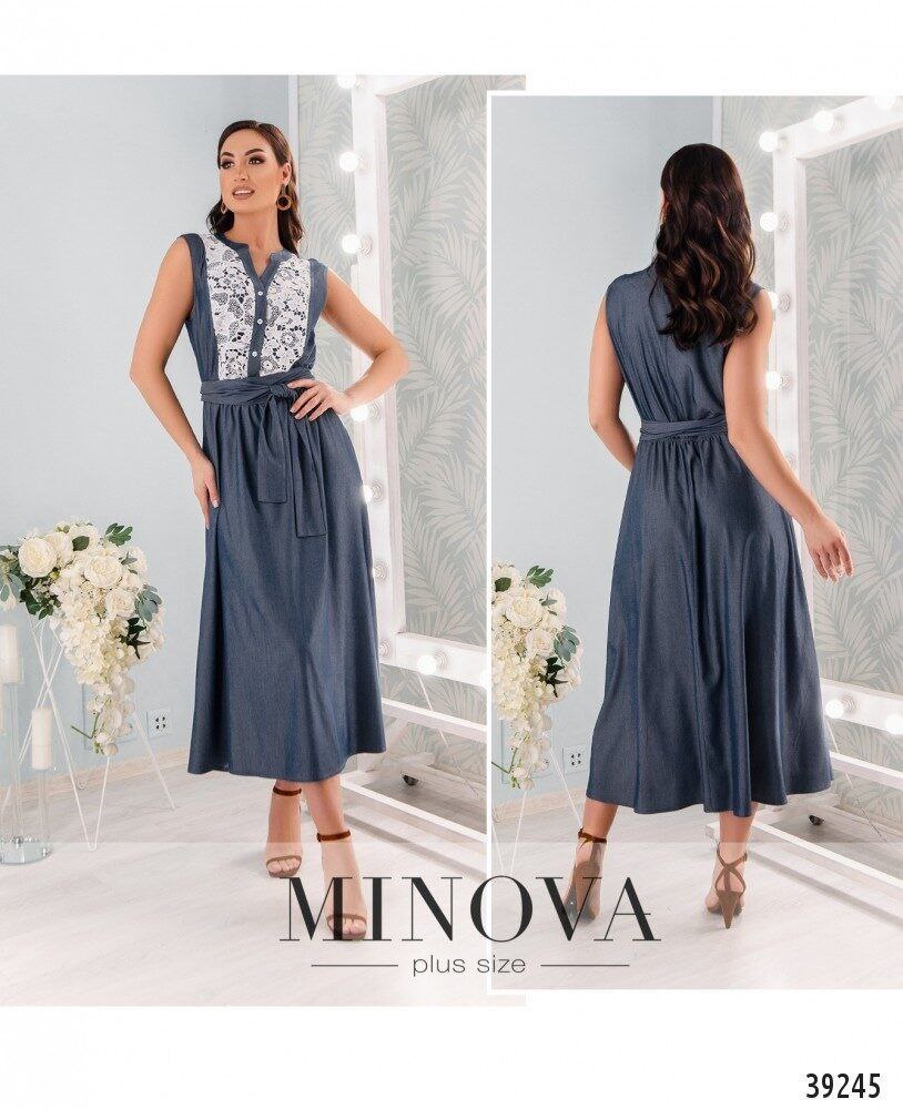 літня сукня з легкого джинсу з мереживом