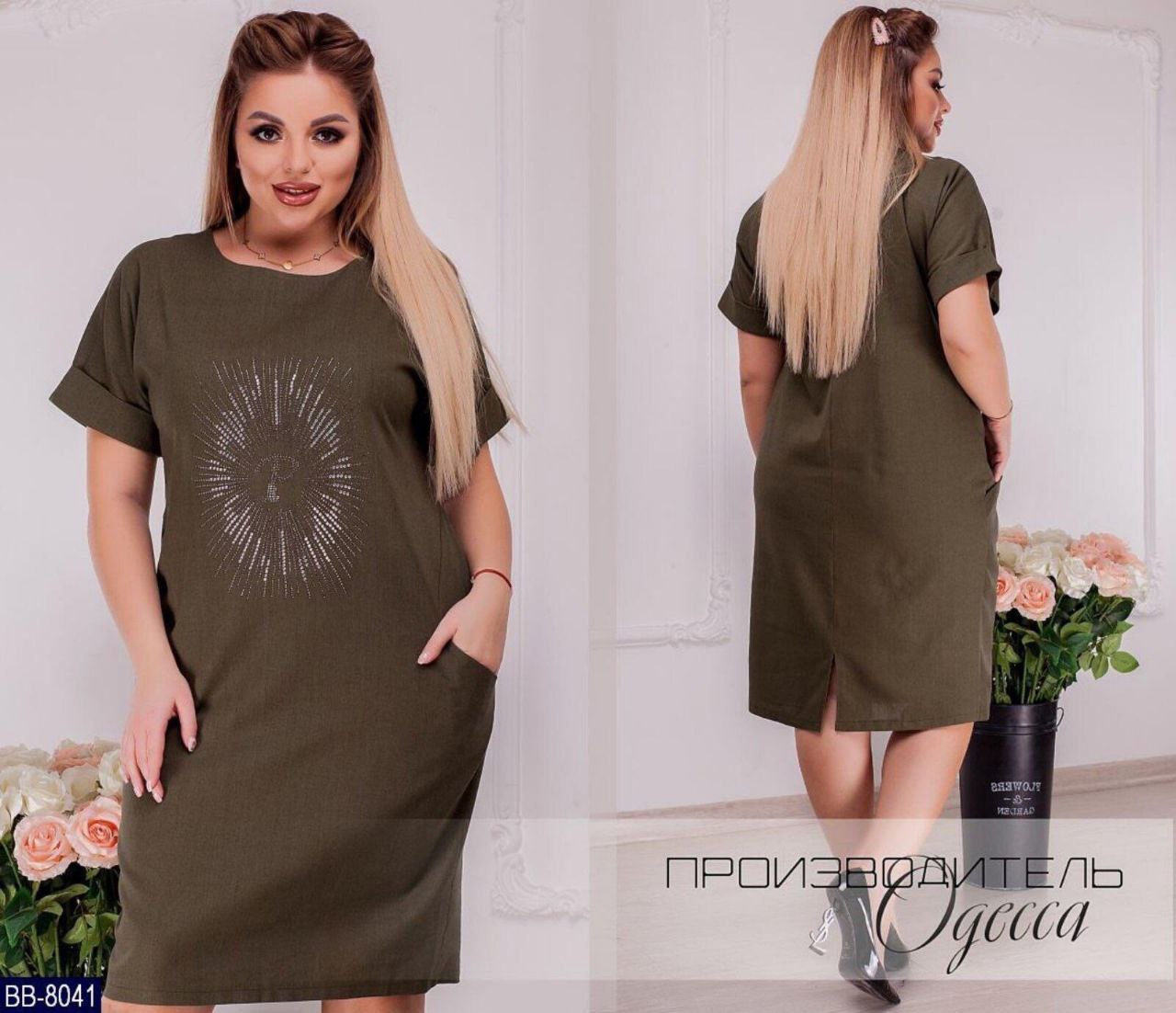 сукня лляна прикрашена стразами